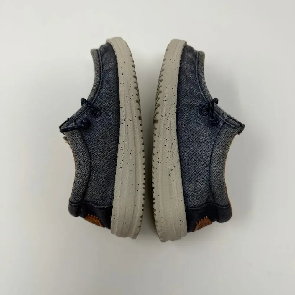 Hey Dude Wally Toddler Washed Canvas Shoes Size 8